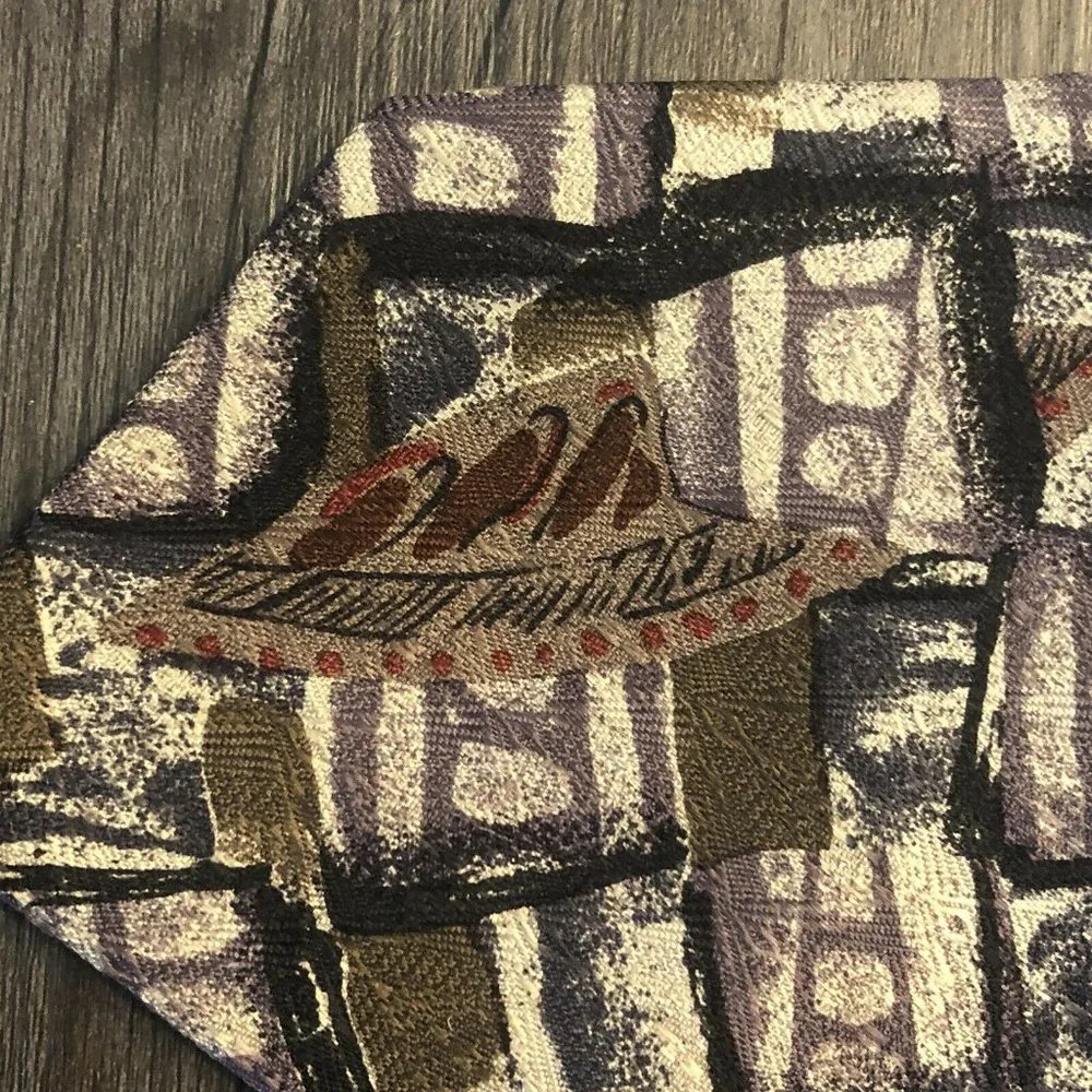 Omaggio 2 By Robert Talbott Italian Hand Sewn Silk Tie Geometric Fedora Print